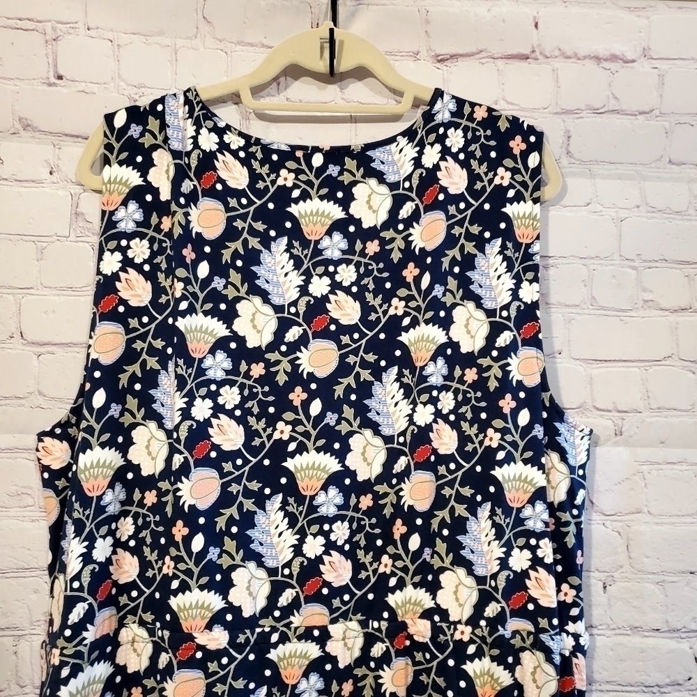 TALBOTS NAVY SOFT FLORAL MAXI DRESS - Picture 3 of 7